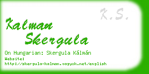 kalman skergula business card