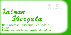 kalman skergula business card